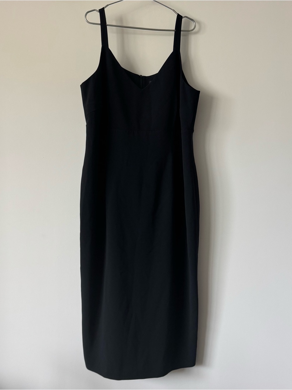 Marina Rinaldi Black Triacetate Cady Office Work Midi Dress Plus Size 25 US 16W